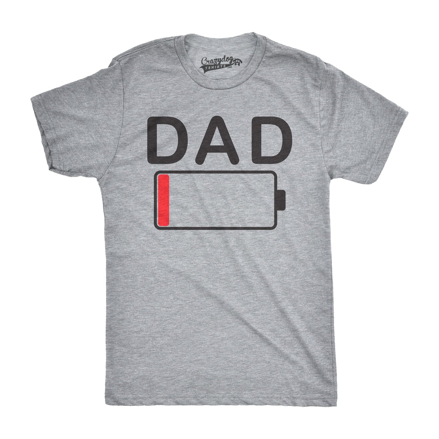 Low Battery Dad Funny Men’s Graphic T-Shirt – Father’s Day Gift Tee