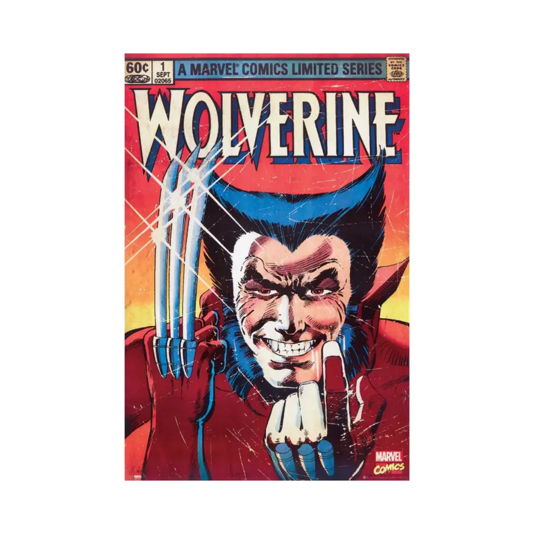 🦸♂️ Wolverine Vintage Comic Book Poster – 24x36