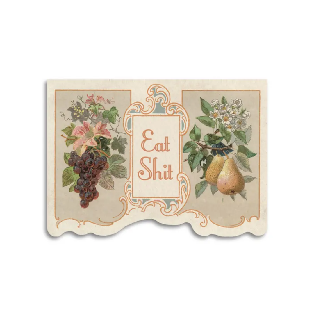 💐 Eat Shit – Vintage-Inspired Insult Greeting Card
