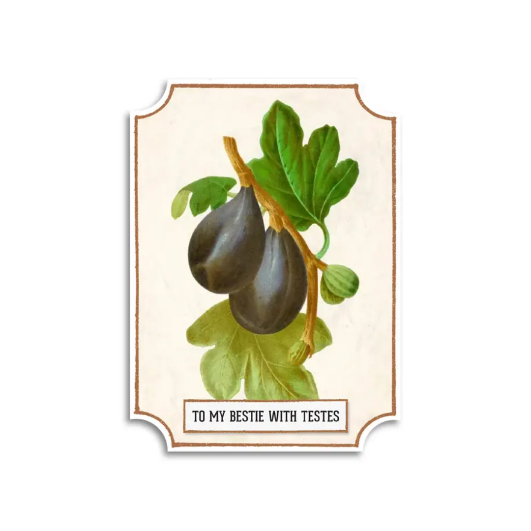 🥜 To My Bestie With Testes – Funny Friendship Greeting Card