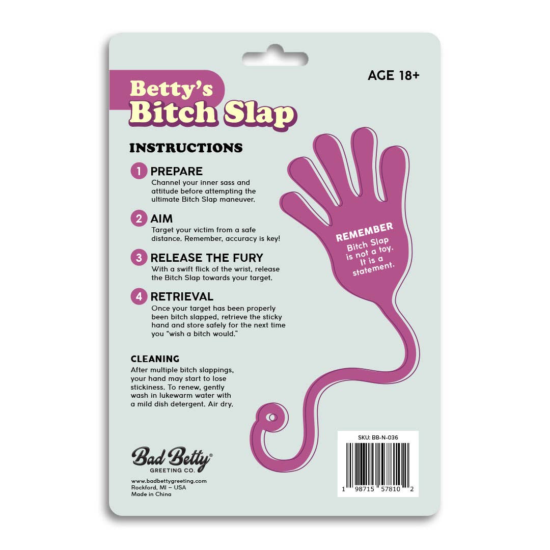 🖐️ Betty’s Bitch Slap Sticky Hand – Outrageous Gag Gift