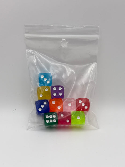 🎲 10 Assorted Dice – Mix of Colors