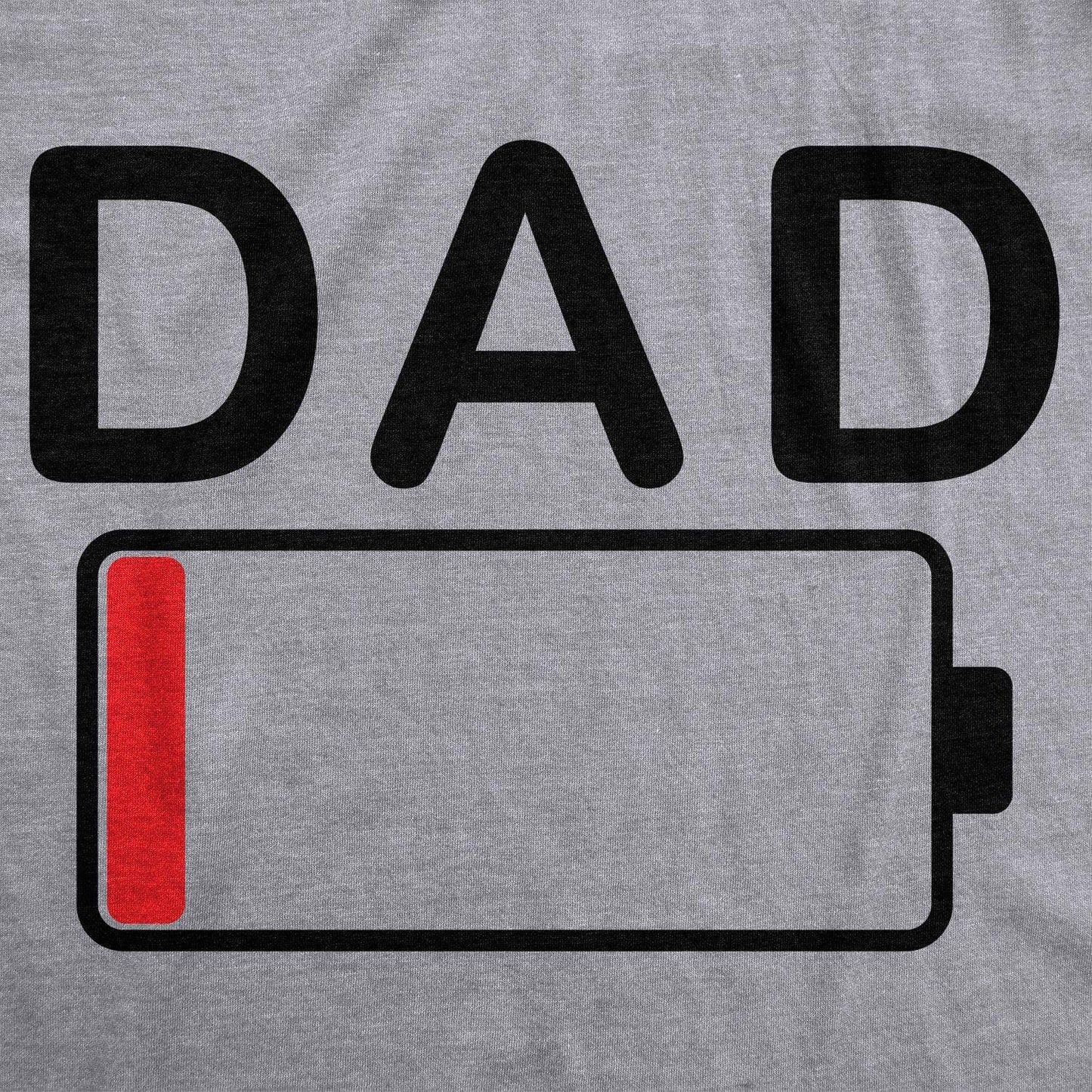 Low Battery Dad Funny Men’s Graphic T-Shirt – Father’s Day Gift Tee