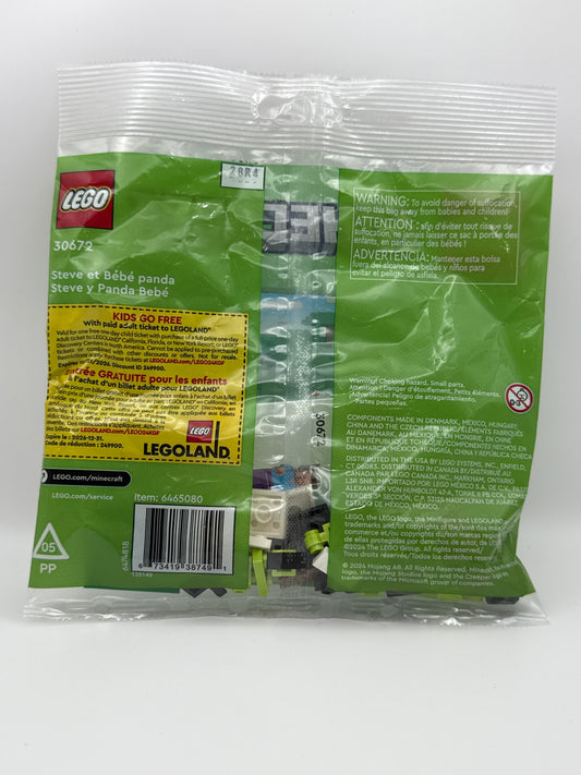 🧱 LEGO Minecraft: Steve & Baby Panda (30672)