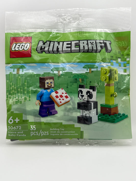 🧱 LEGO Minecraft: Steve & Baby Panda (30672)