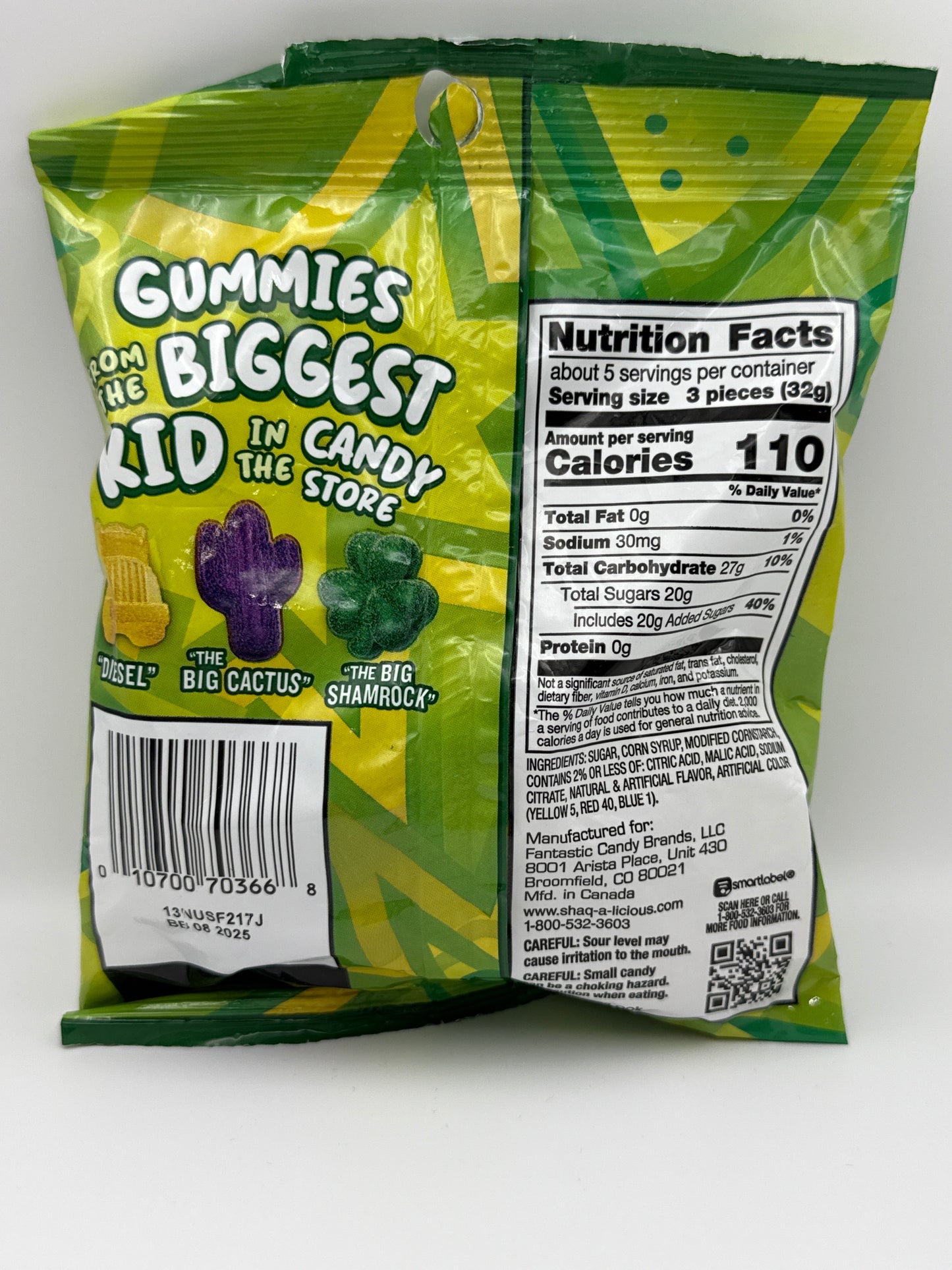 🌟 Shaq-A-Licious XL Gummies – Sour Shapes Edition