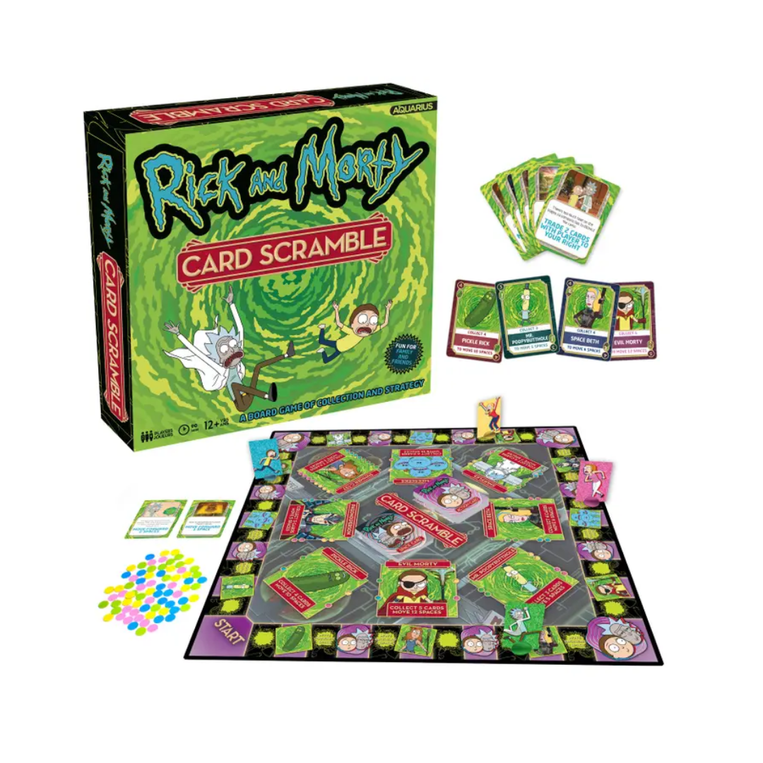 Rick & Morty Card Scramble Board Game