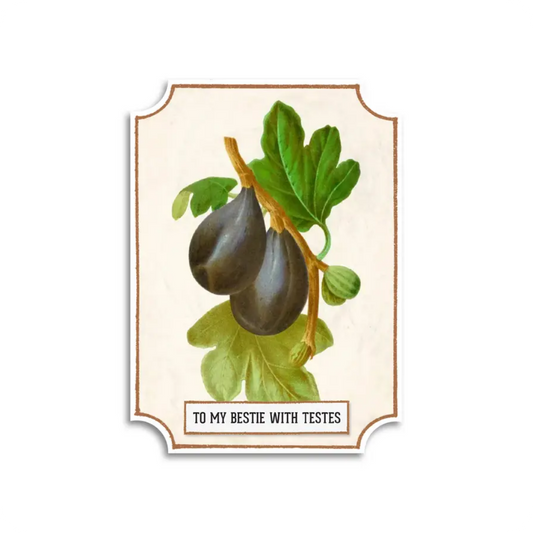 🥜 To My Bestie With Testes – Funny Friendship Greeting Card